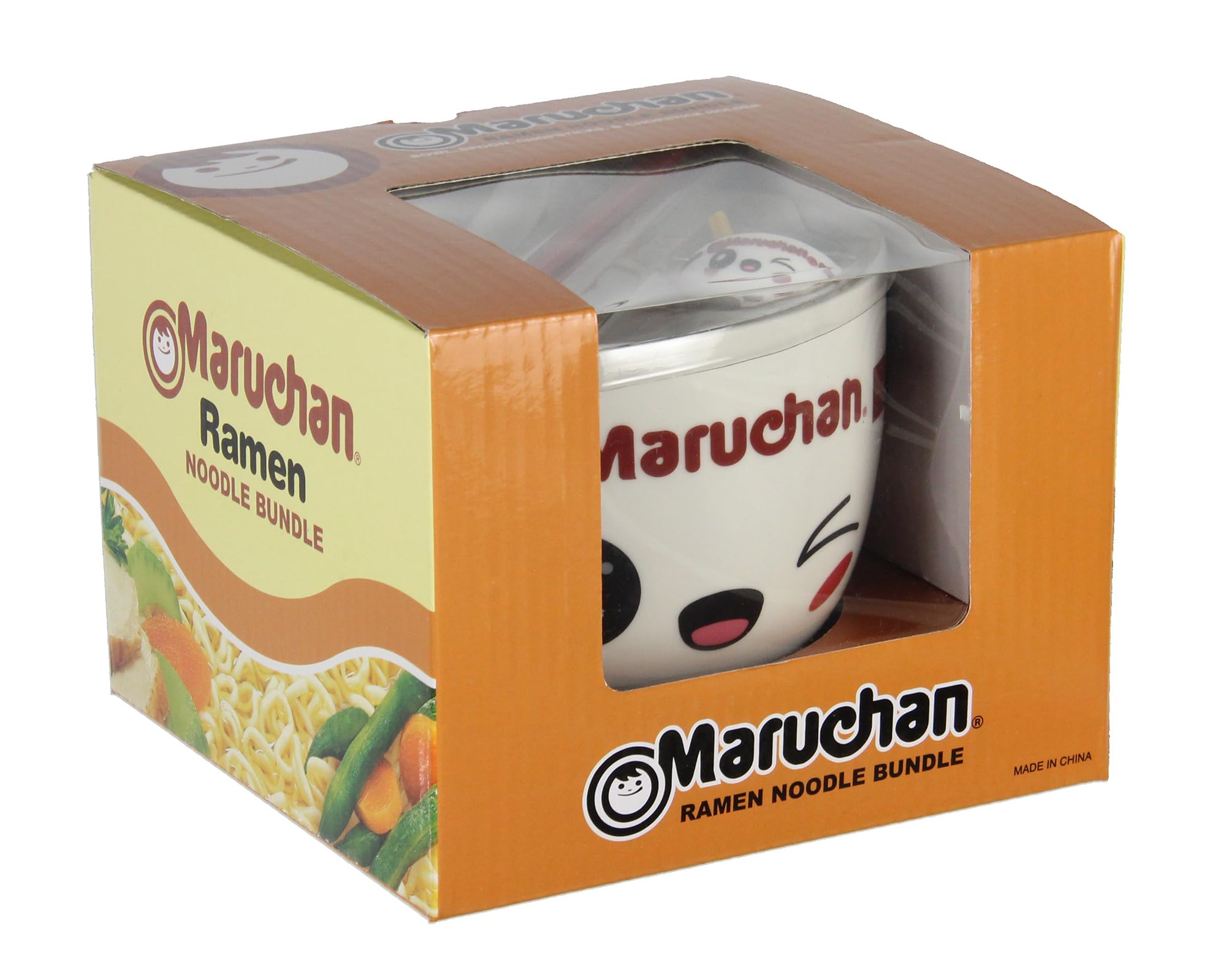 Seven Times Six Maruchan ramen kawaii-face microwave-safe set ideal for quick, safe reheating