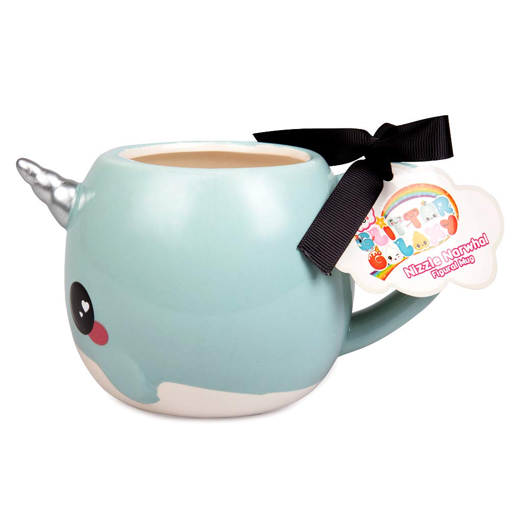 Seven20 Narwhal mug with coffee steam highlighting ceramic sturdiness