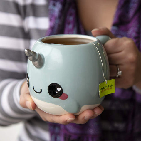 Seven20 Glitter Galaxy Narwhal mug flatlay, a stylish gift idea