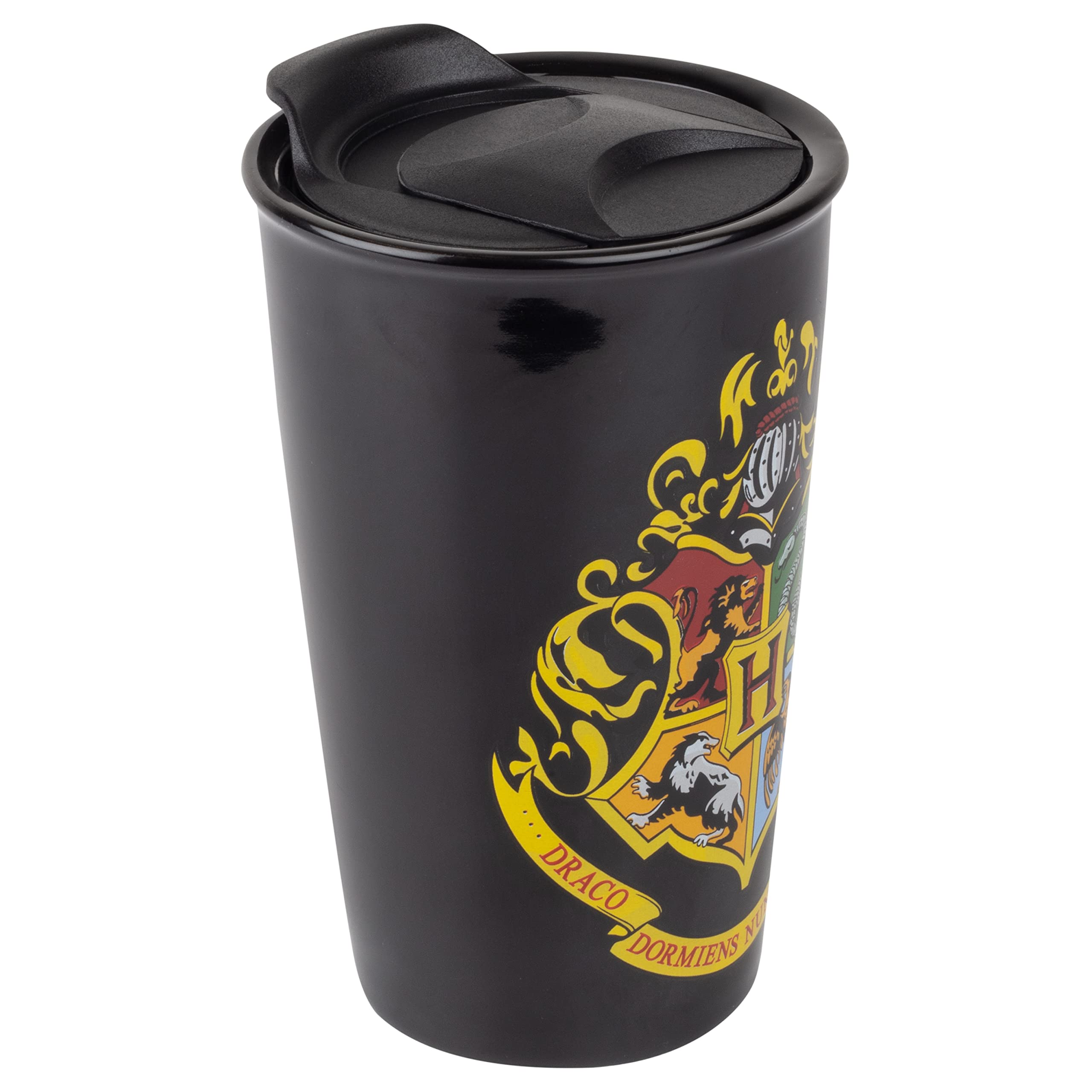 Seven20 Hogwarts mug black ceramic; stylish, durable, ideal daily coffee companion.