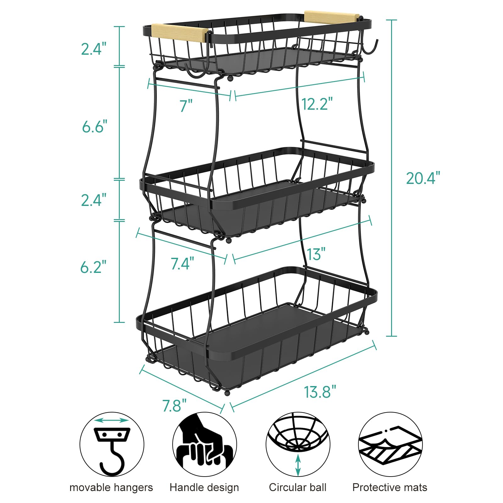 Versatile storage for bread, snacks, or small kitchen tools.