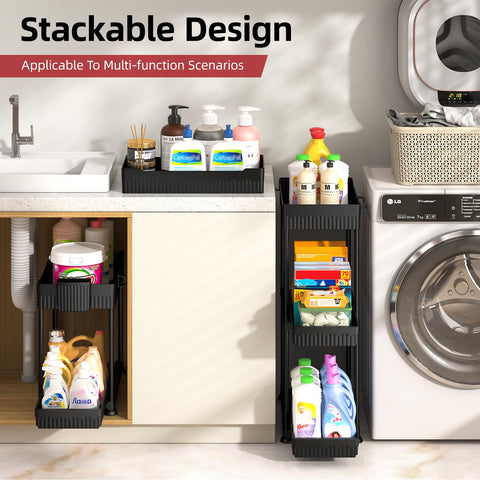 Sevenblue easy-install no-tools setup makes quick cabinet organization possible.