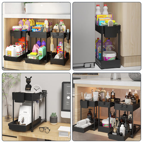 Sevenblue multi-use storage for kitchen and bathroom, ideal for bottles, towels, and tools.