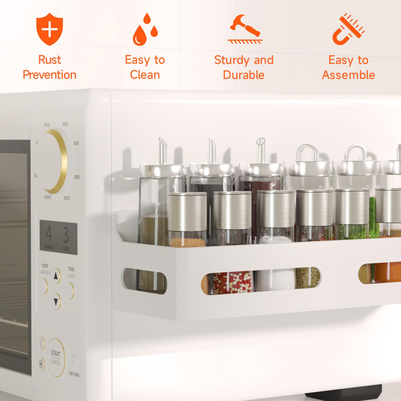 Sevenblue no-tools installation allows quick fridge mounting and rearrangement.
