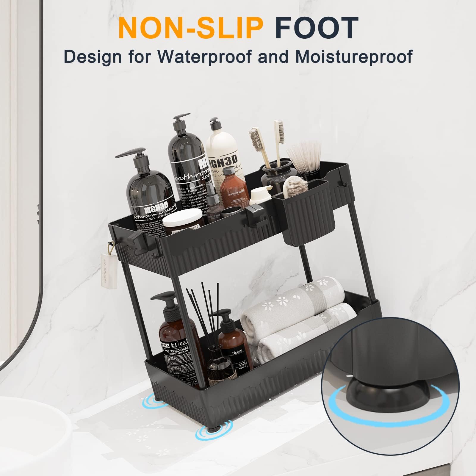 Sevenblue under-sink organizer no-tools installation for quick setup