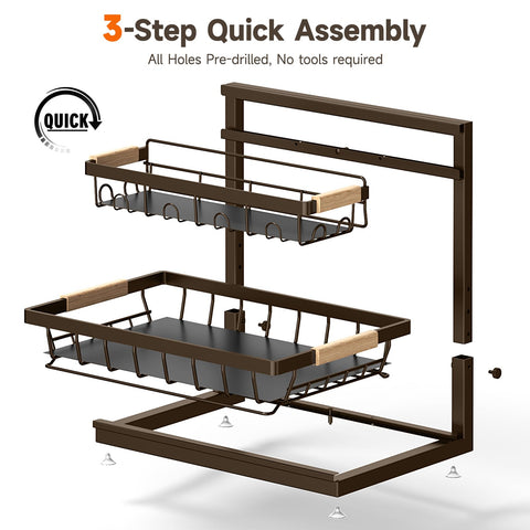 Sevenblue versatile organizer suitable for kitchen, bathroom, and cabinets