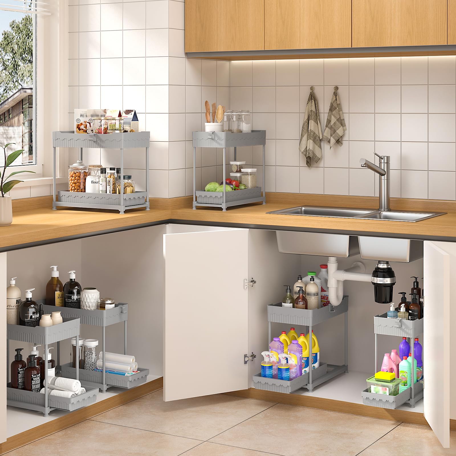 Sevenblue heavy-load storage uses reinforced metal rods to support heavier items.