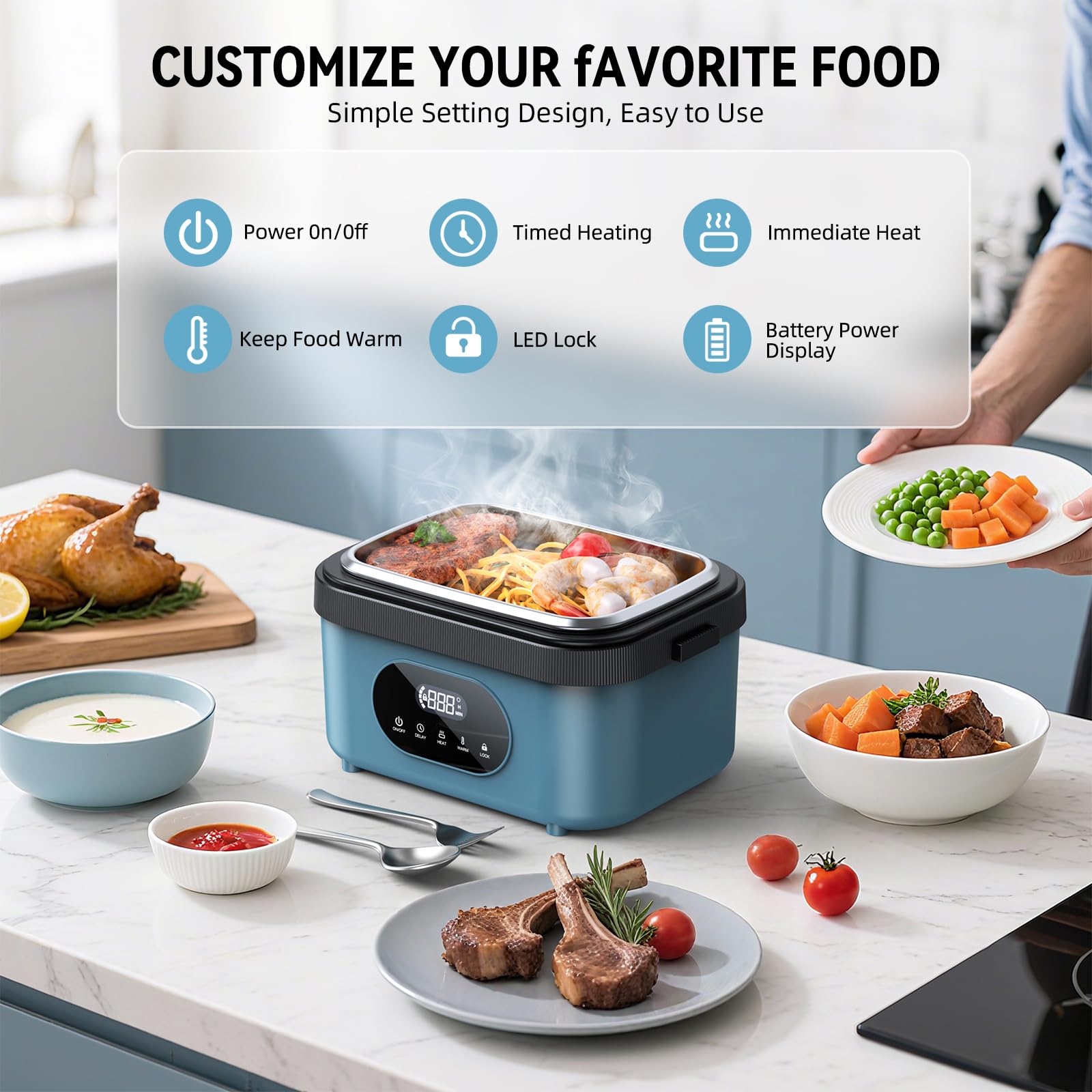 SEVENMEET dishwasher-safe parts for quick cleanup after meals