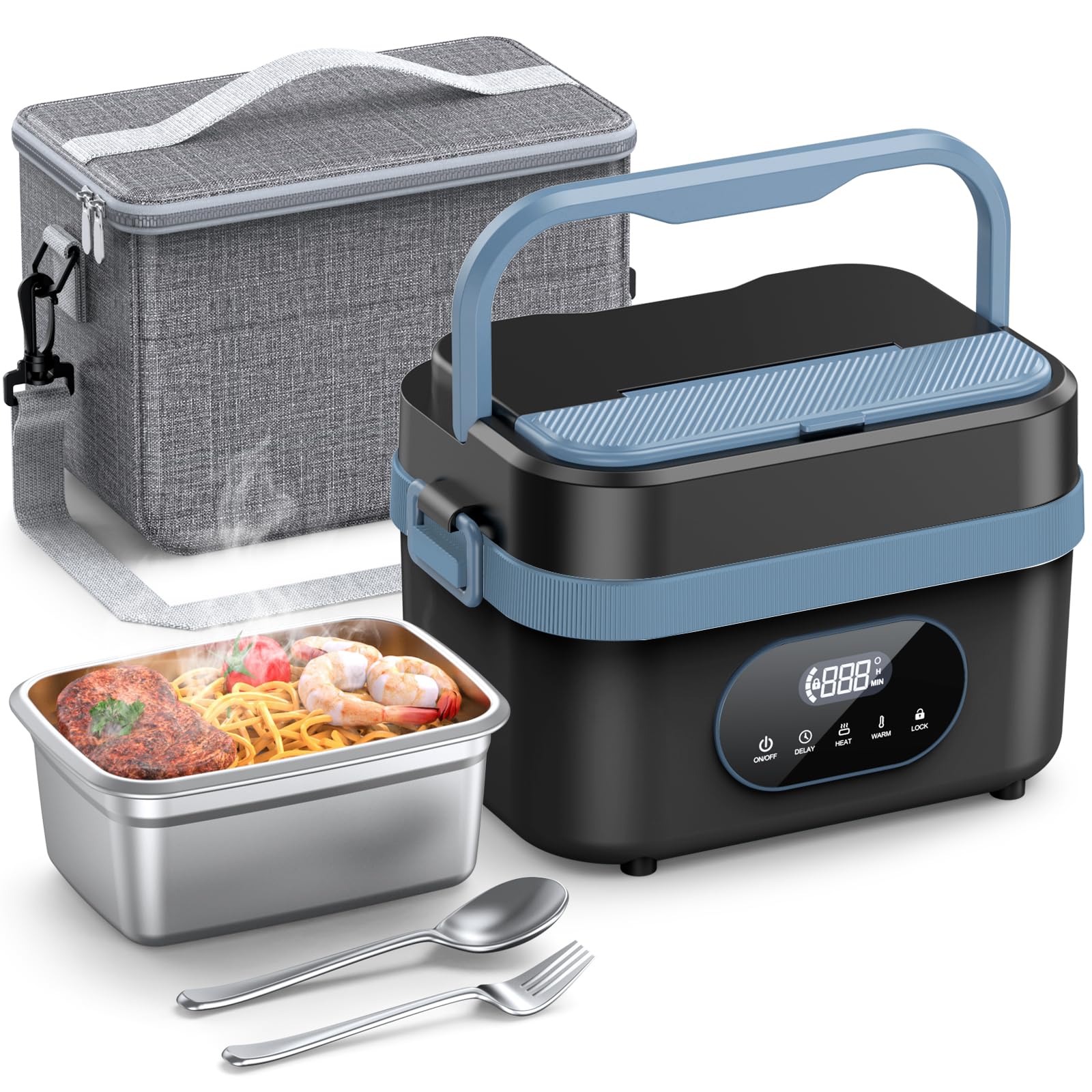 Sevenmeet cordless lunch box front view suited for on-the-go office meals