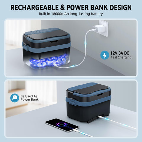 Sevenmeet lunch box dishwasher-safe components including utensils for easy cleaning
