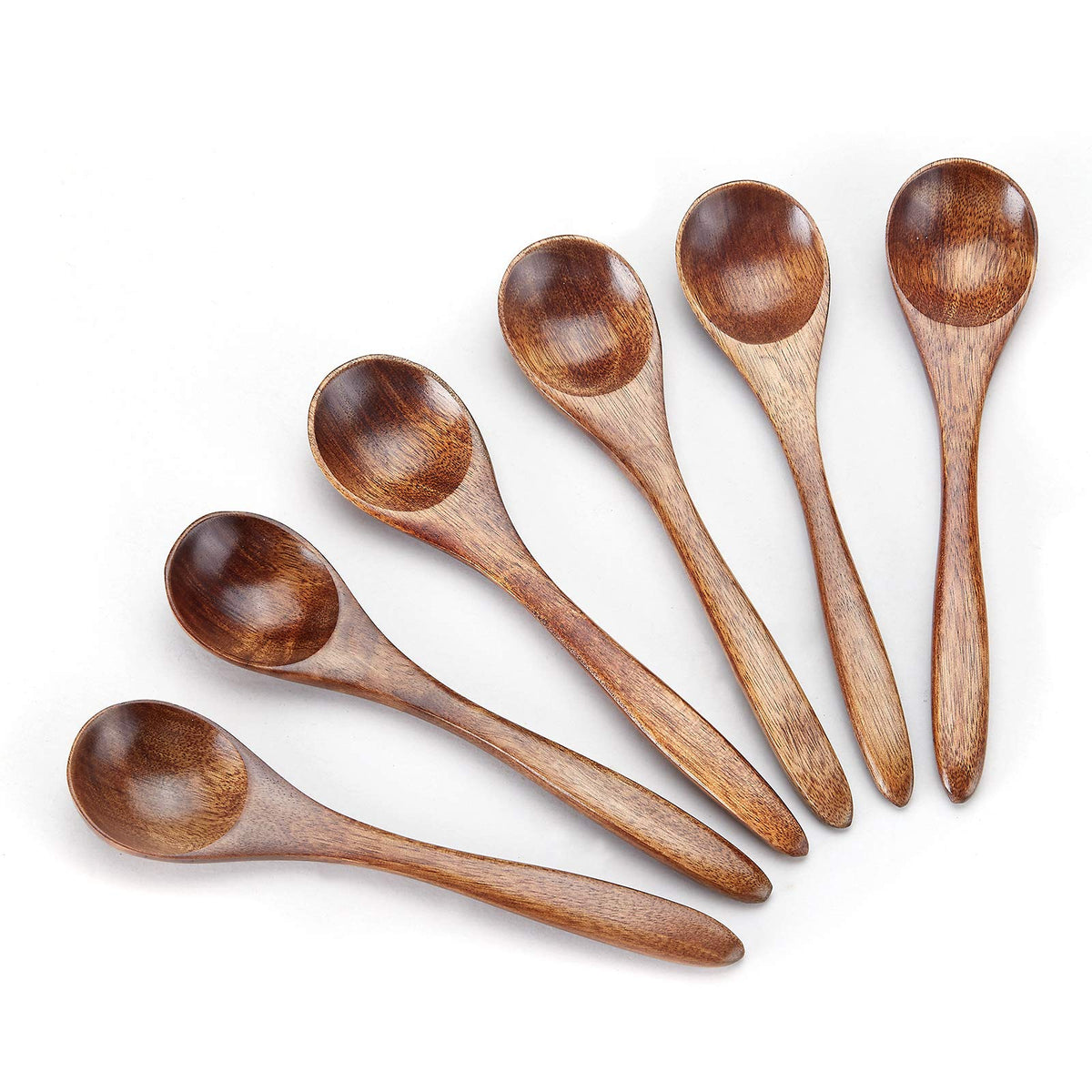 Sevensun small wooden spoon set: six mini spoons for precise portions.