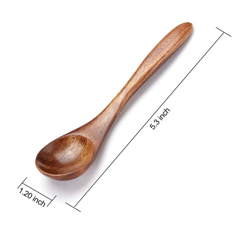 Sevensun wooden condiment spoon for honey, jam, and sauces.