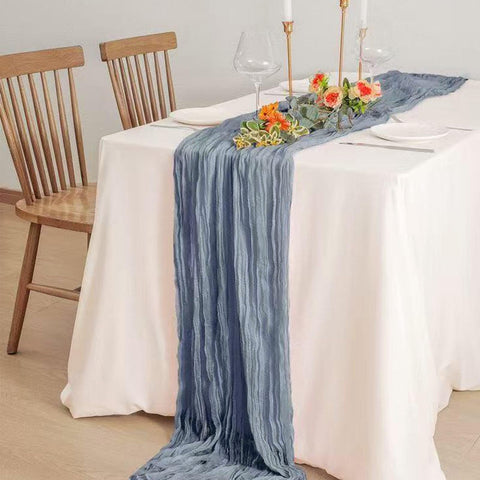 Seveups wrinkled pleated texture table runner adds elegant drama to tables.