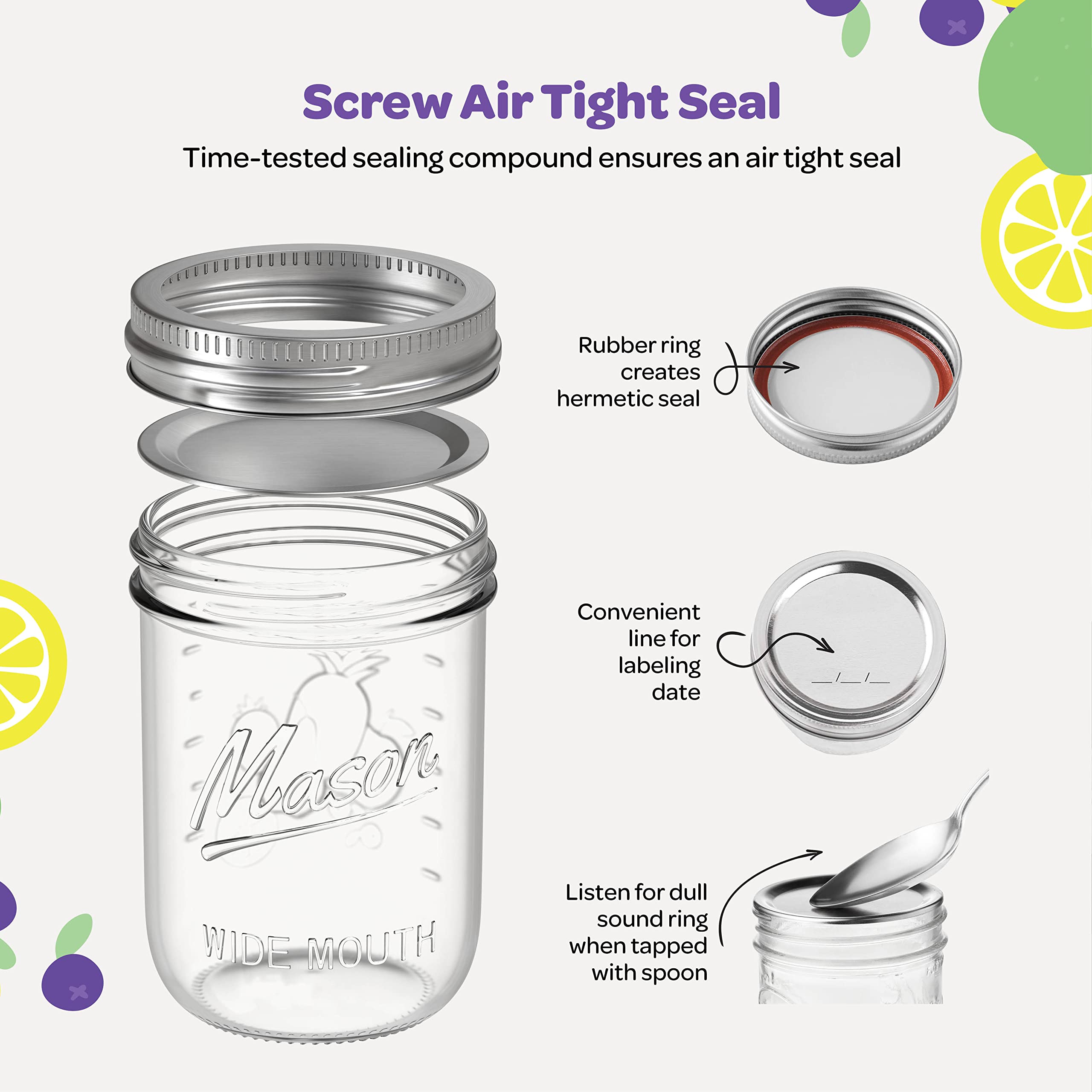 SEWANTA clear glass jar showcases contents for quick prep.