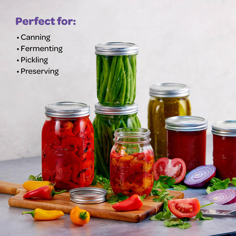 SEWANTA four-pack jars with lids and bands for storage