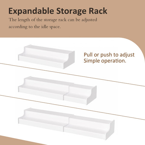Sezanrpt cabinet organizer for spices and cans, improving cabinet efficiency.