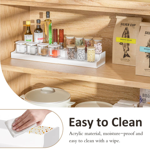 Sezanrpt spice rack used for cosmetics storage in a bathroom or dressing area.