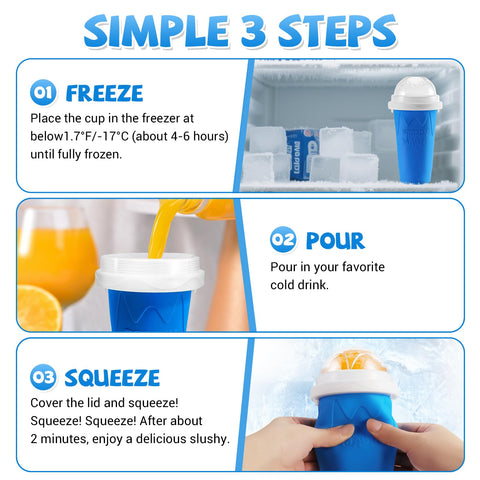 Sezau slushie cup with detachable spoon and straw for convenient two-in-one use