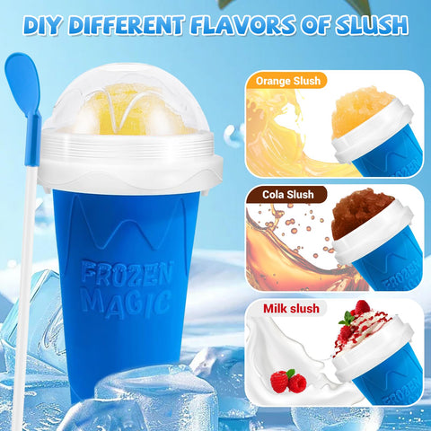 Sezau slushie cup portable and reusable, ideal for on-the-go treats
