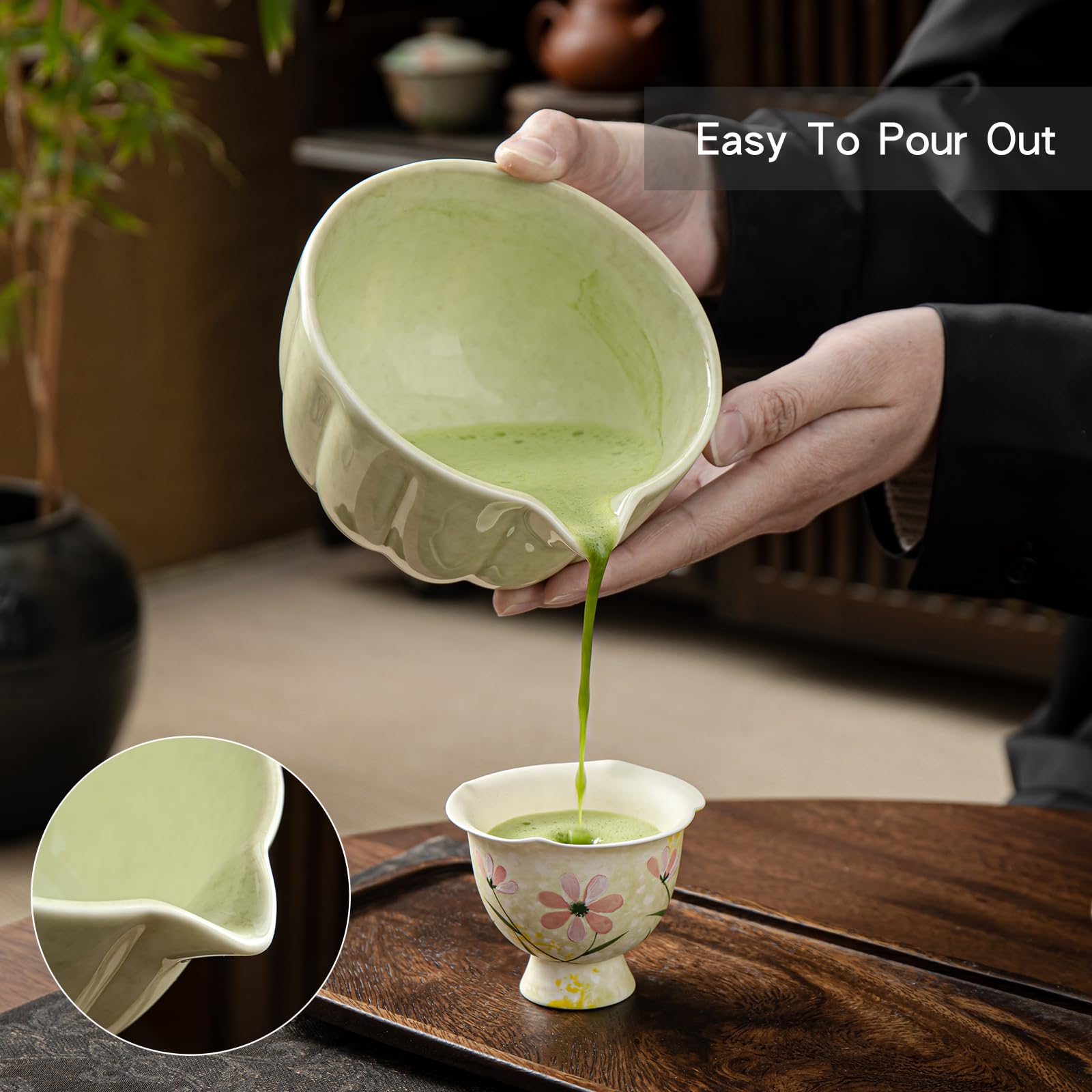 SFTXEY glaze bowl edge shows anti-slip lines for steady whisking