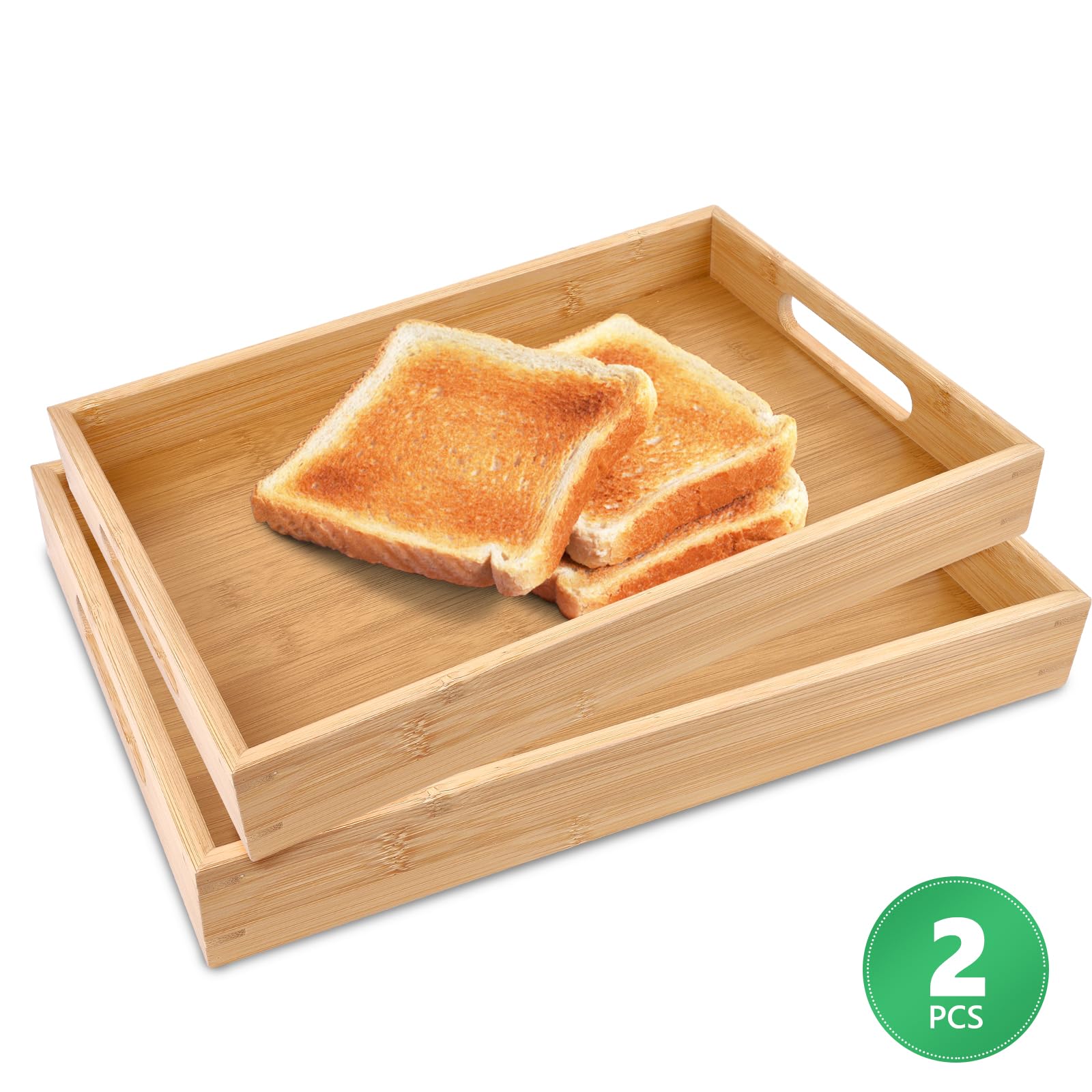 Sgigiul bamboo kitchen counter tray for organization