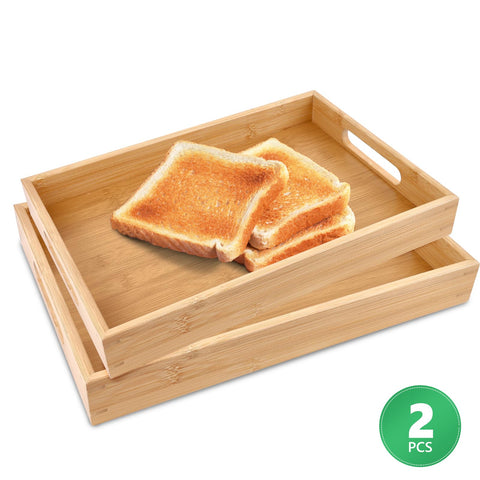 Sgigiul bamboo kitchen counter tray for organization
