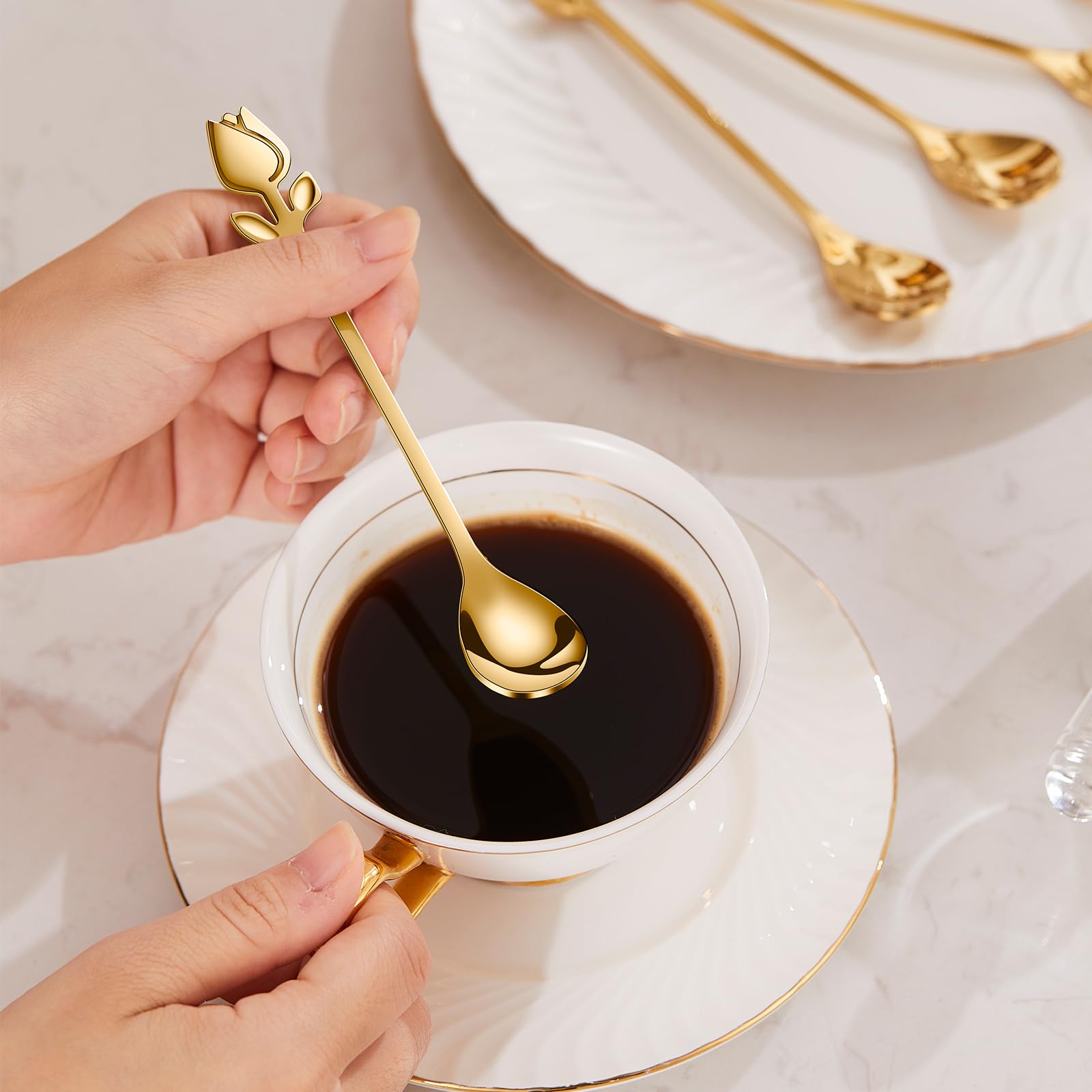 SGVRPVZ tulip design spoon balances aesthetics with daily durability.