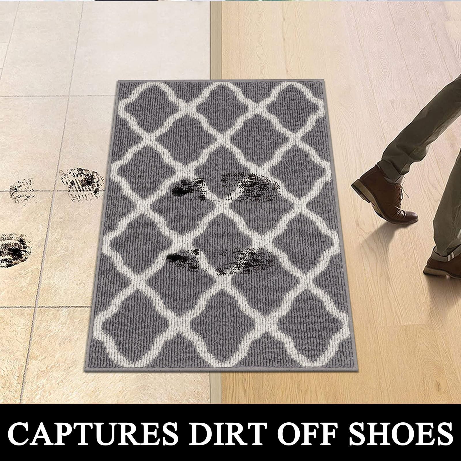 SHACOS door mats easy to clean vacuum or hose off.
