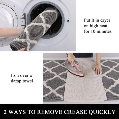 SHACOS door mats light gray color brightens the entry.