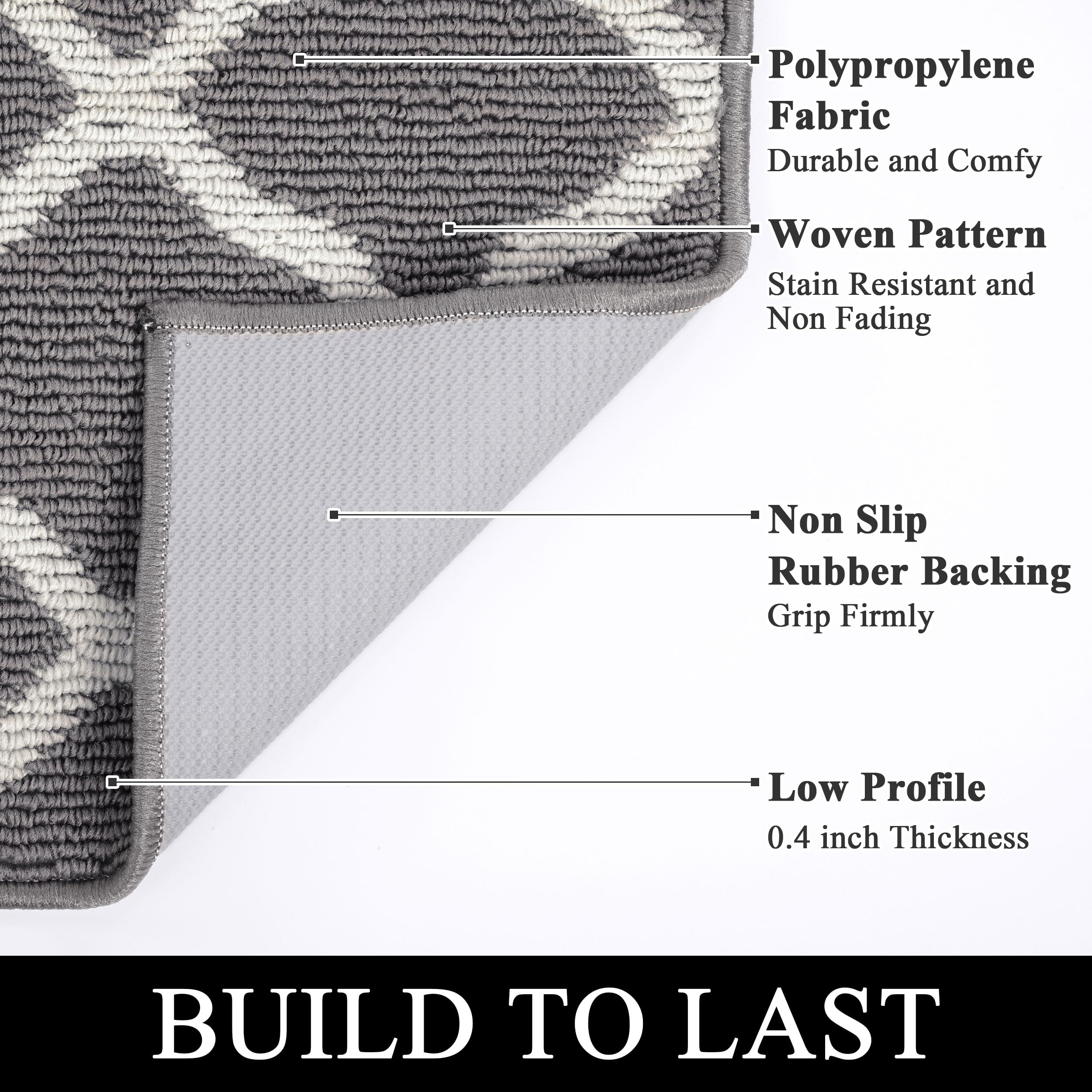 SHACOS door mats low-pile design reduces door snagging.