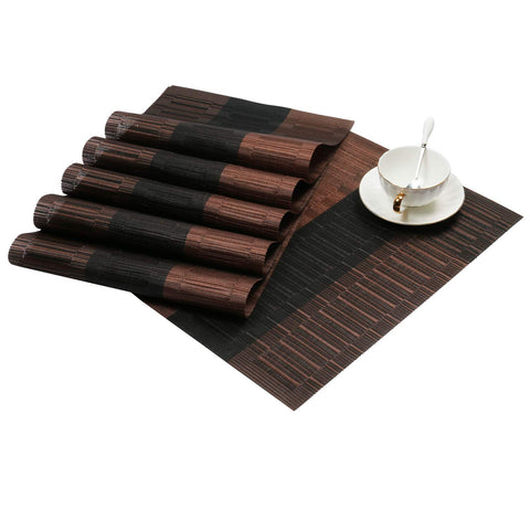 SHACOS placemats on table demonstrating wipe-clean convenience for busy dinners