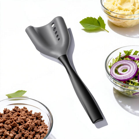 Shadowgallery Meat Chopper Spatula ergonomic handle offers comfortable, secure grip.