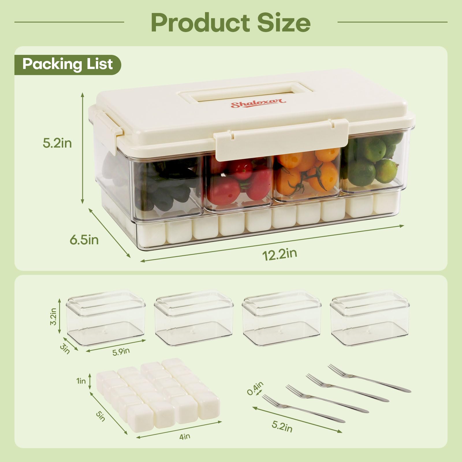 Shaloxar Snacklebox with secure lid for easy access and cleaning