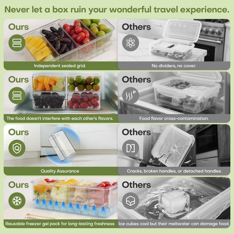 Shaloxar vegetable tray with separate compartments for fresh produce