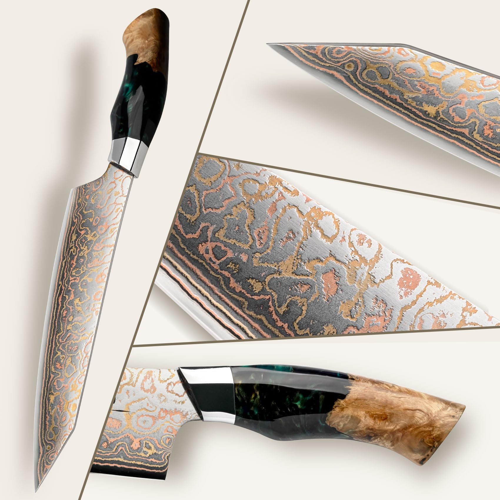 SHAN ZU 33-layer copper-steel blade combines hardness with toughness.