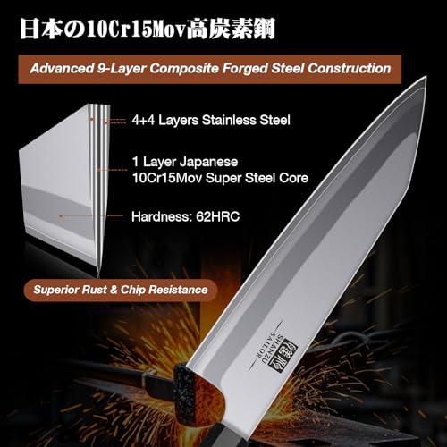 SHAN ZU ergonomic octagonal handle provides comfortable control during chopping