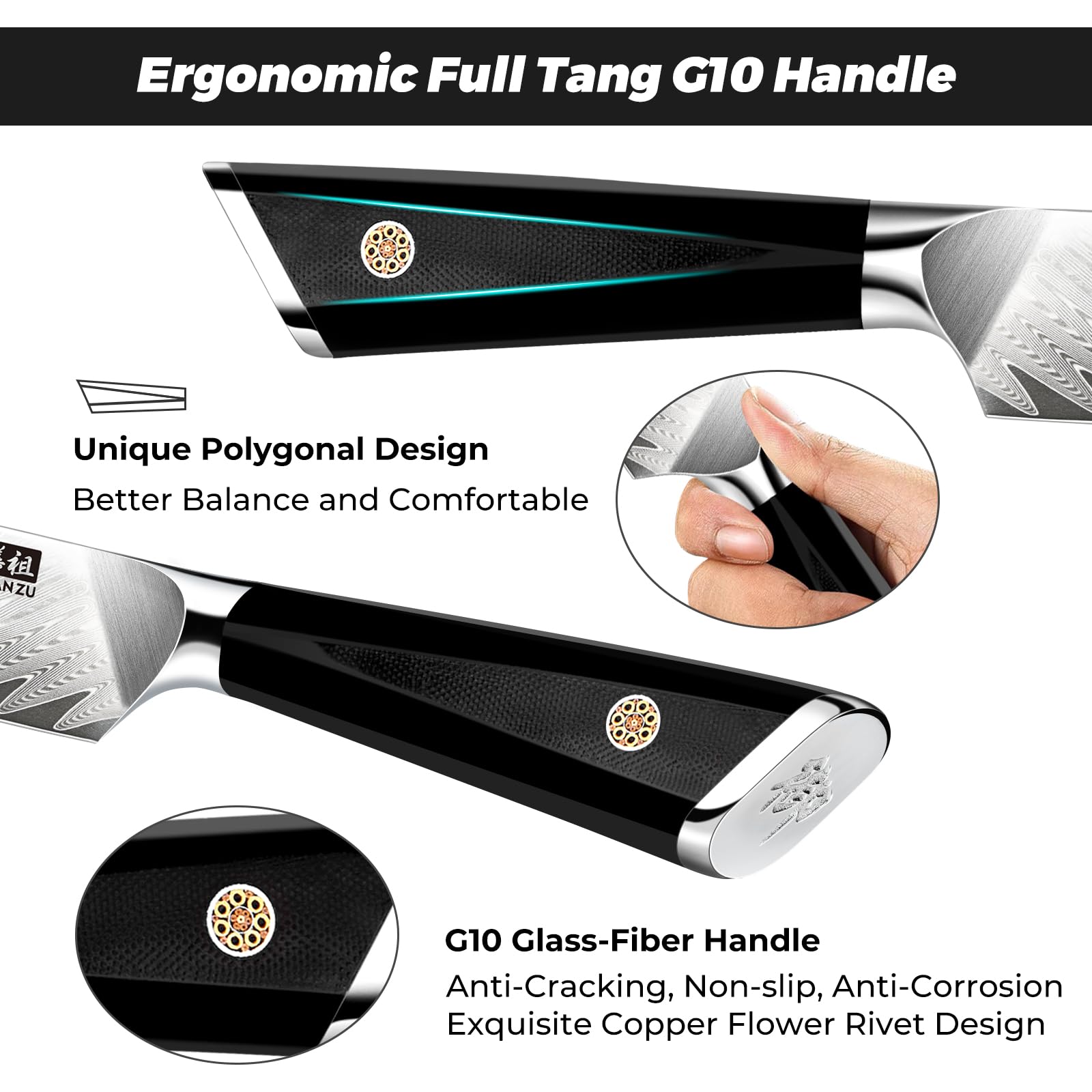 SHAN ZU 67-layer steel blade emphasizes durability and sharpness.