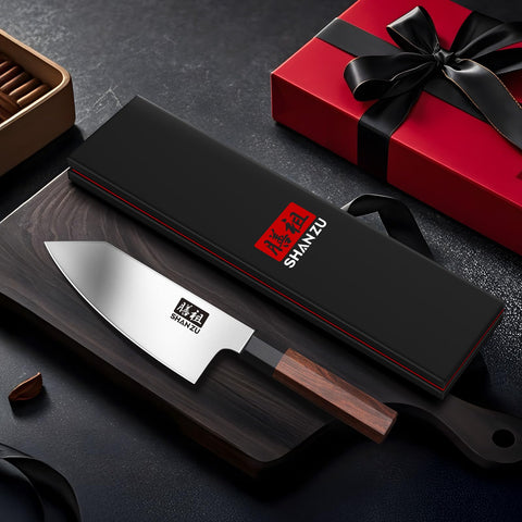 SHAN ZU giftbox and warranty illustration communicates premium packaging and 2-year coverage
