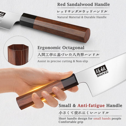 SHAN ZU knife in hand demonstrates compact design for easy control in small hands