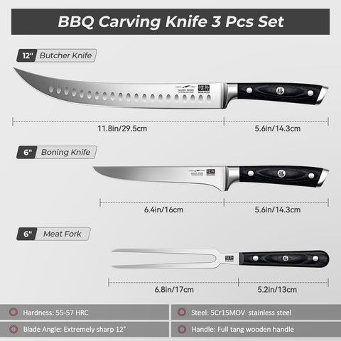 SHAN ZU 7-inch boning knife with sheath for clean, controlled meat prep.