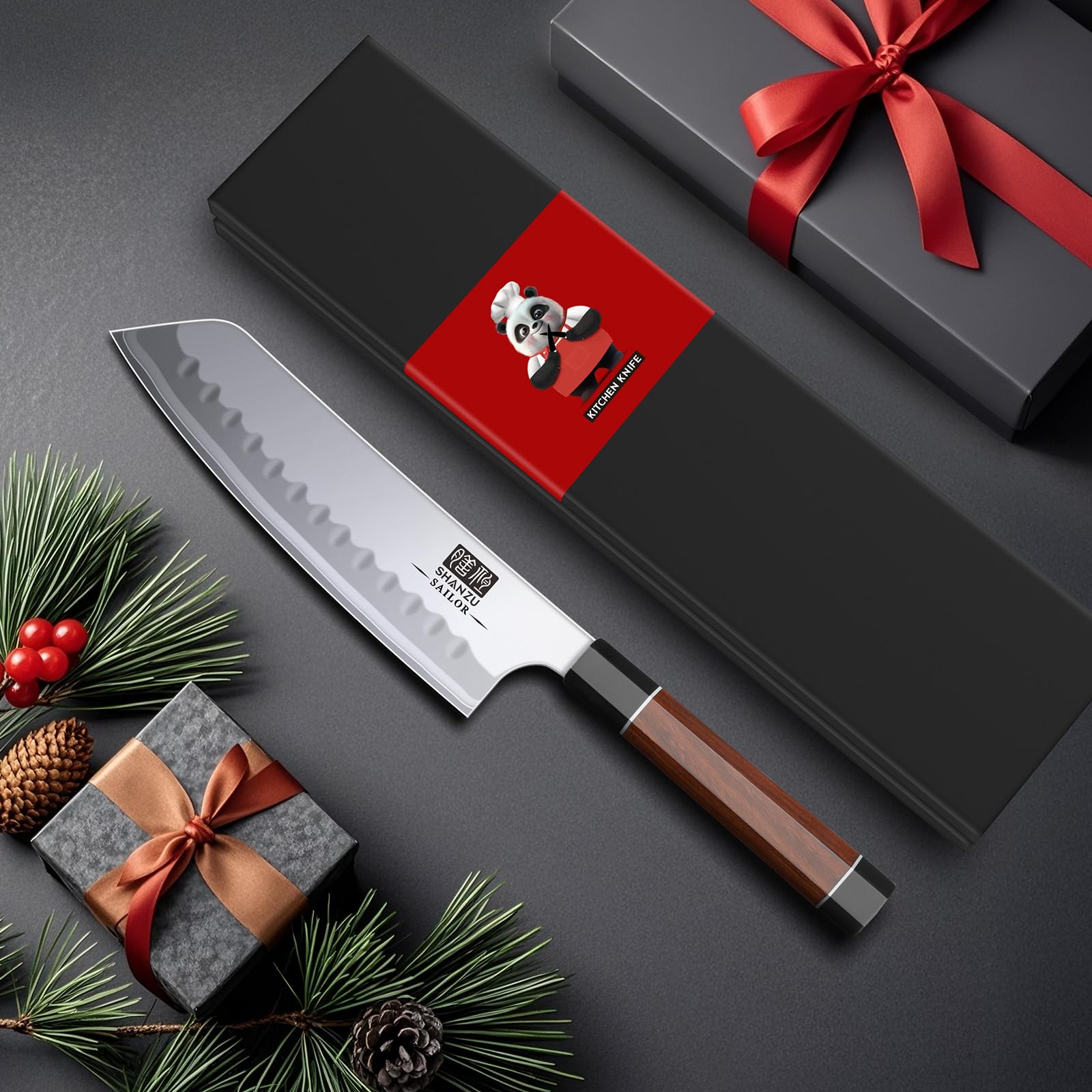 9-layer forging in SHAN ZU knife enhances durability and chip resistance.