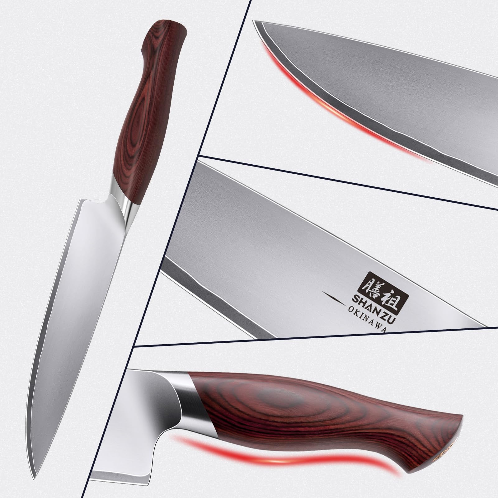 SHAN ZU knife versatile for vegetables, meat, and herbs