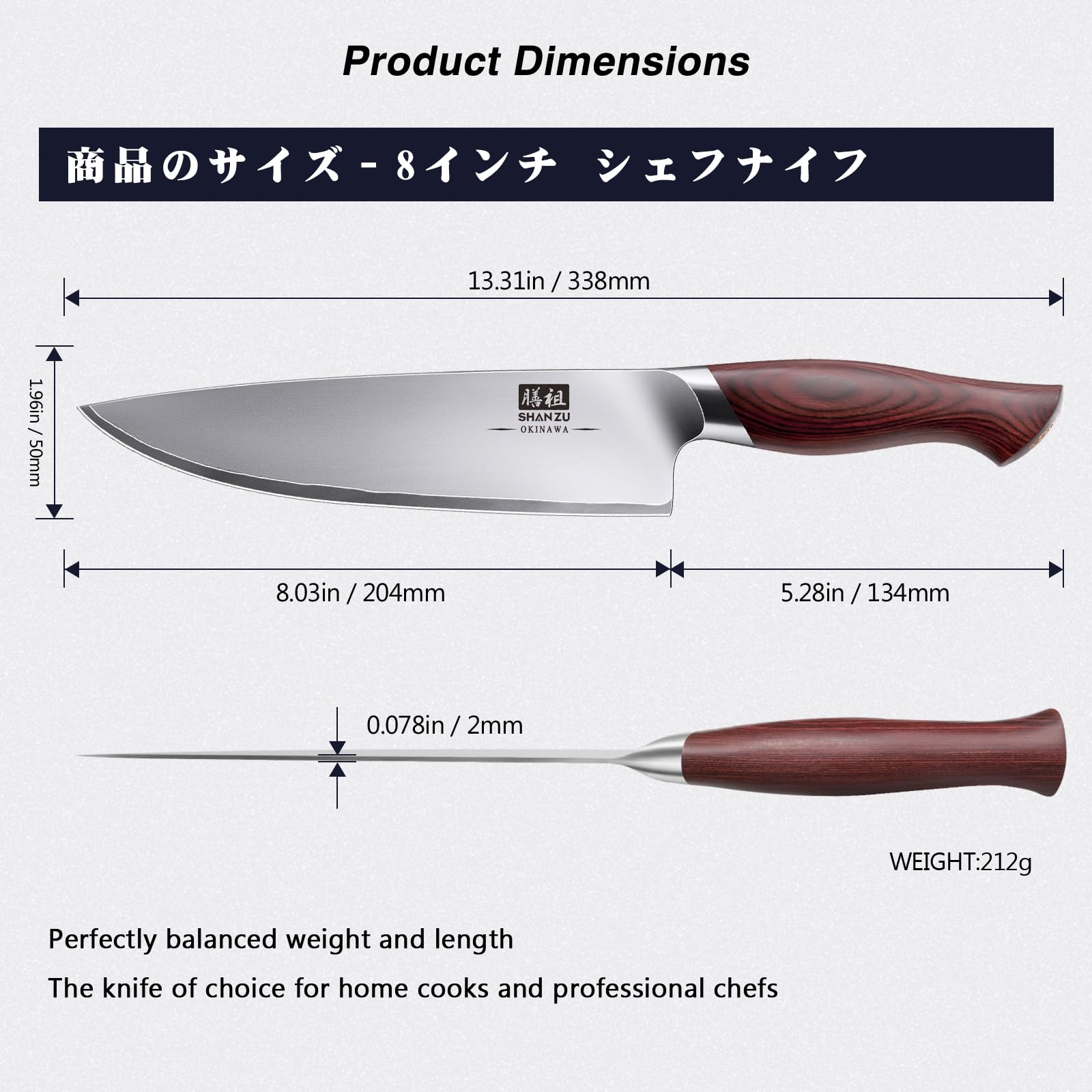 SHAN ZU matte blade close-up showing durability and style