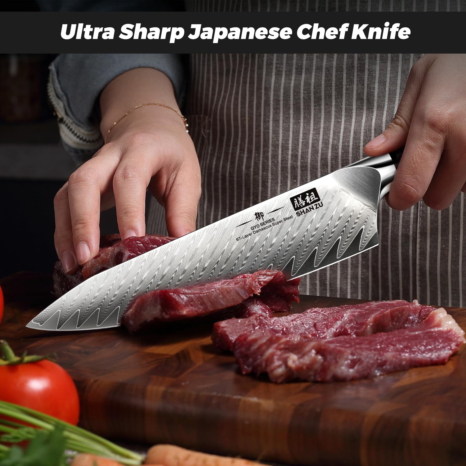 SHAN ZU knife in kitchen shows balanced control during tasks.