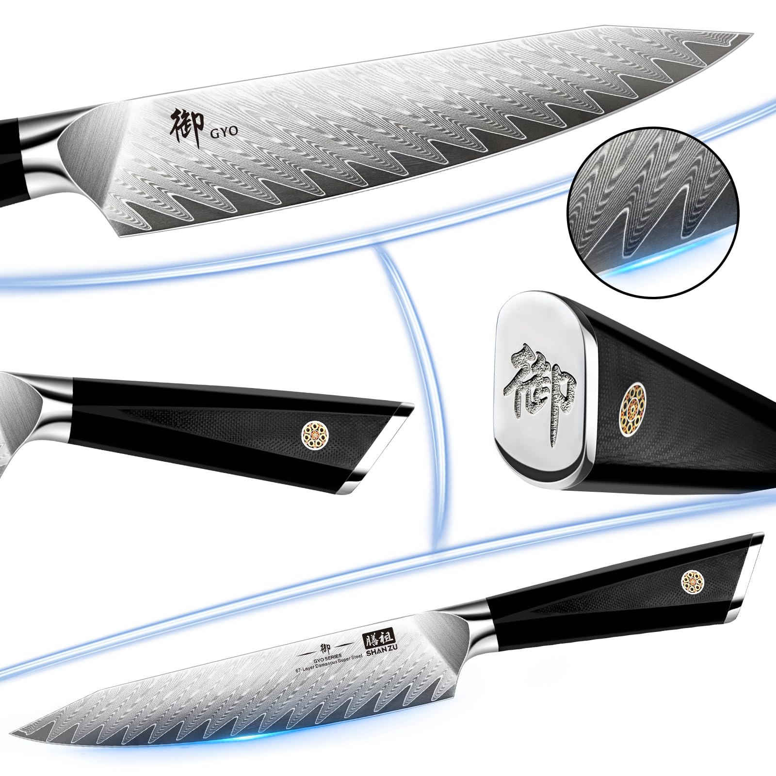 SHAN ZU double-edged blade suits both hands for comfortable use.