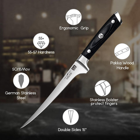 SHAN ZU full-tang knife handle for balanced control.