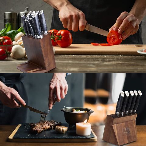 SHAN ZU Genbu Japanese super steel knives deliver sharp performance for precise cuts.