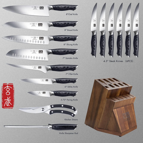 SHAN ZU Genbu removable block section enables flexible knife placement and easy access.