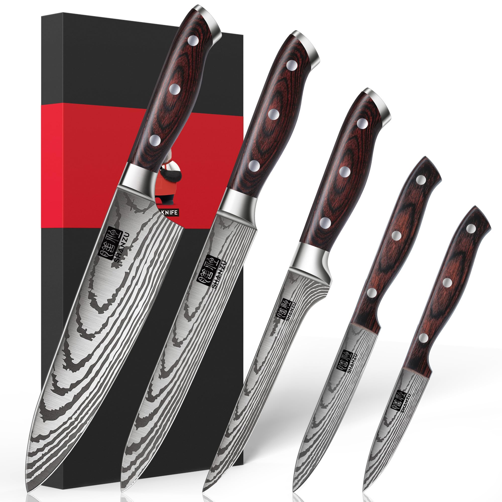 SHAN ZU knife blade close-up highlighting ultra sharp edge for precise slices