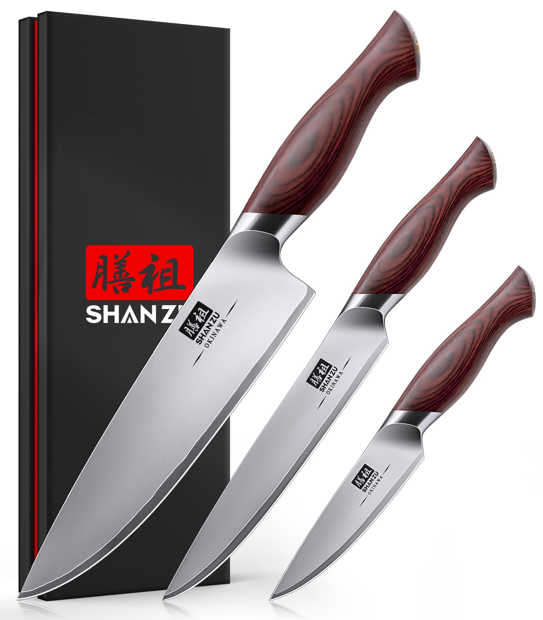 SHAN ZU Japanese knife set blade detail for precise slicing and edge resilience